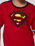 Character Superman Logo Ribbon Short Sleeve T-Shirt