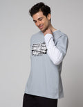 American Jeans Long Sleeve T-Shirt Mock Sleeve Checkered