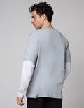 American Jeans Long Sleeve T-Shirt Mock Sleeve Checkered
