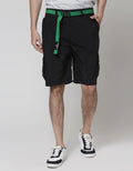 American Jeans Short Pants With Contrast Belt