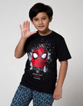 Marvel Spiderman Face Splash Short Sleeve T-Shirt