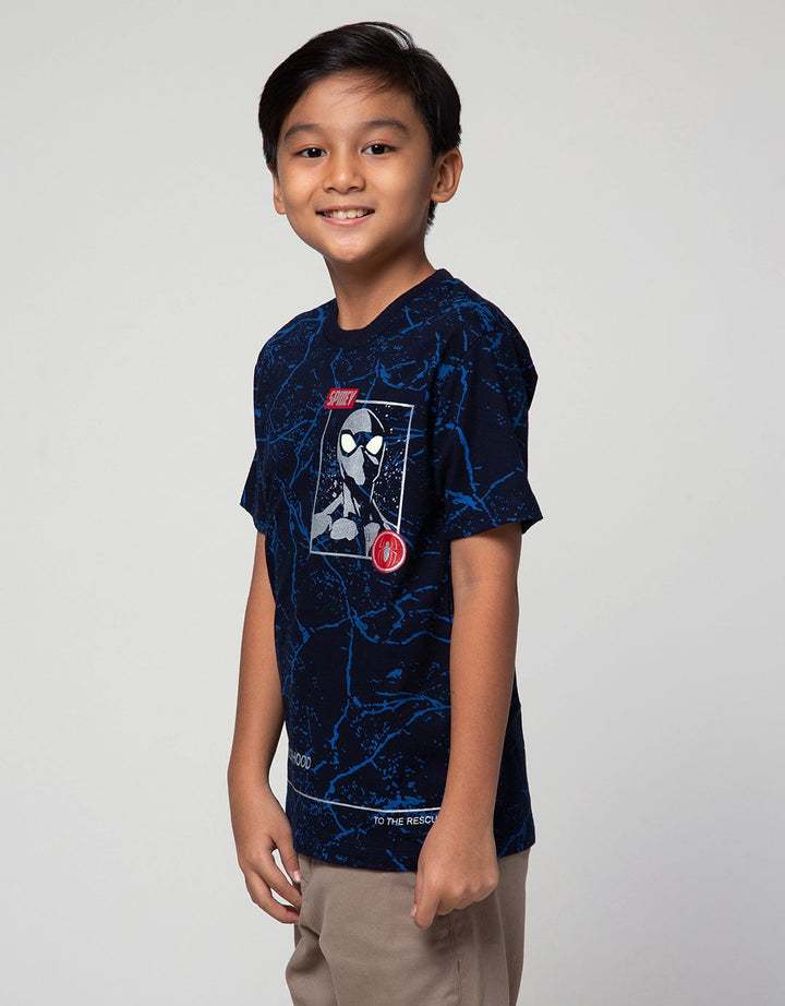 Marvel Short Sleeve T-Shirt Spiderman Marble
