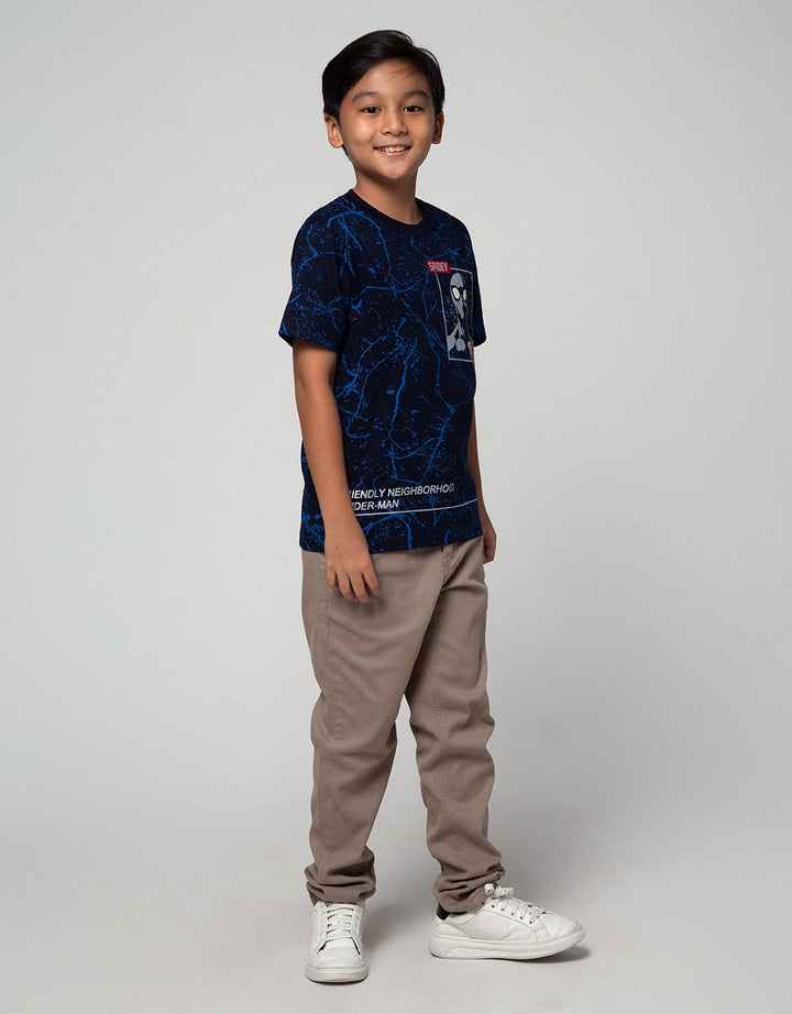 Marvel Short Sleeve T-Shirt Spiderman Marble