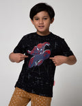 Marvel Spiderman Jump Print Splash Web Short Sleeve T-Shirt