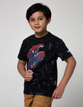 Marvel Spiderman Jump Print Splash Web Short Sleeve T-Shirt