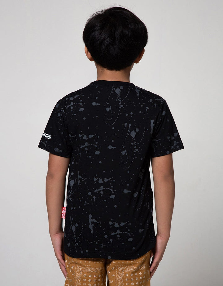 Marvel Spiderman Jump Print Splash Web Short Sleeve T-Shirt