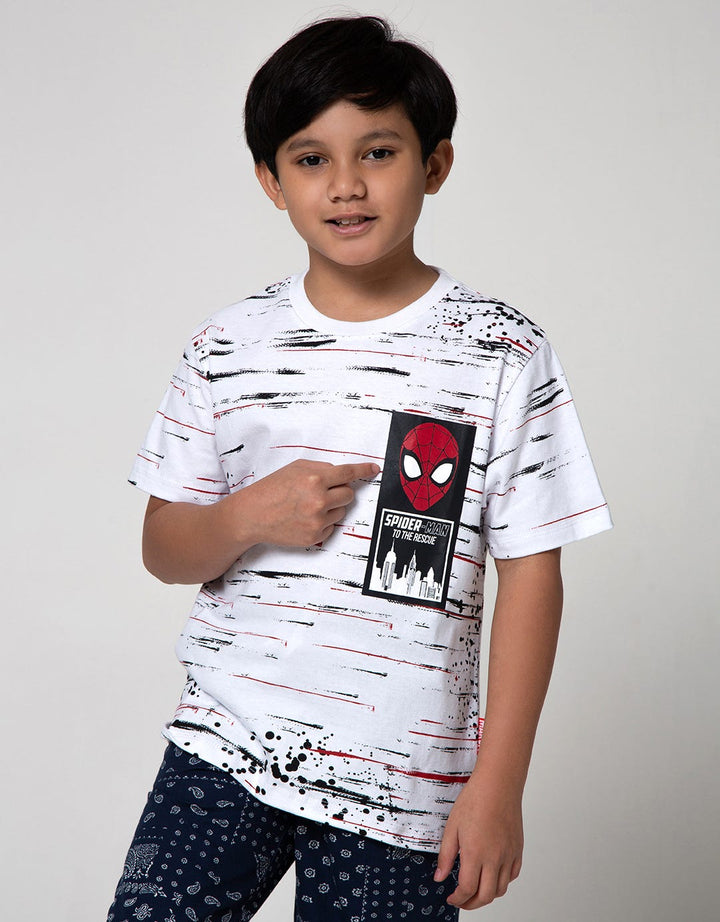Marvel Spiderman Head Short Sleeve T-Shirt