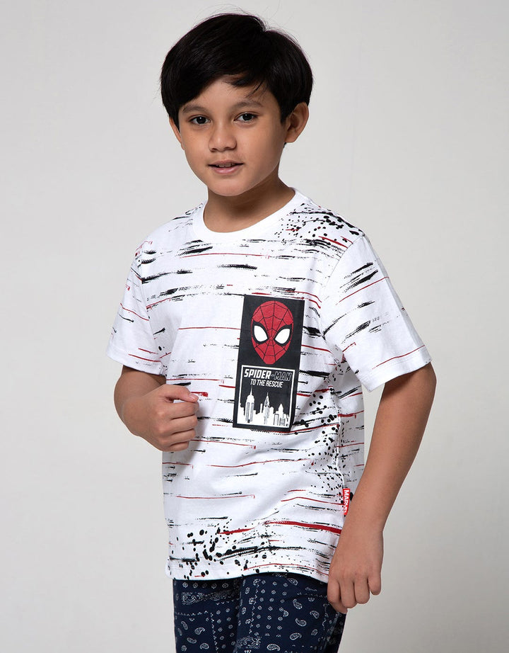 Marvel Spiderman Head Short Sleeve T-Shirt