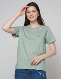 Nevada Slub Plain Look Women's Short Sleeve T-Shirt