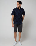 Details Short Sleeve Shirt Ribstop Print