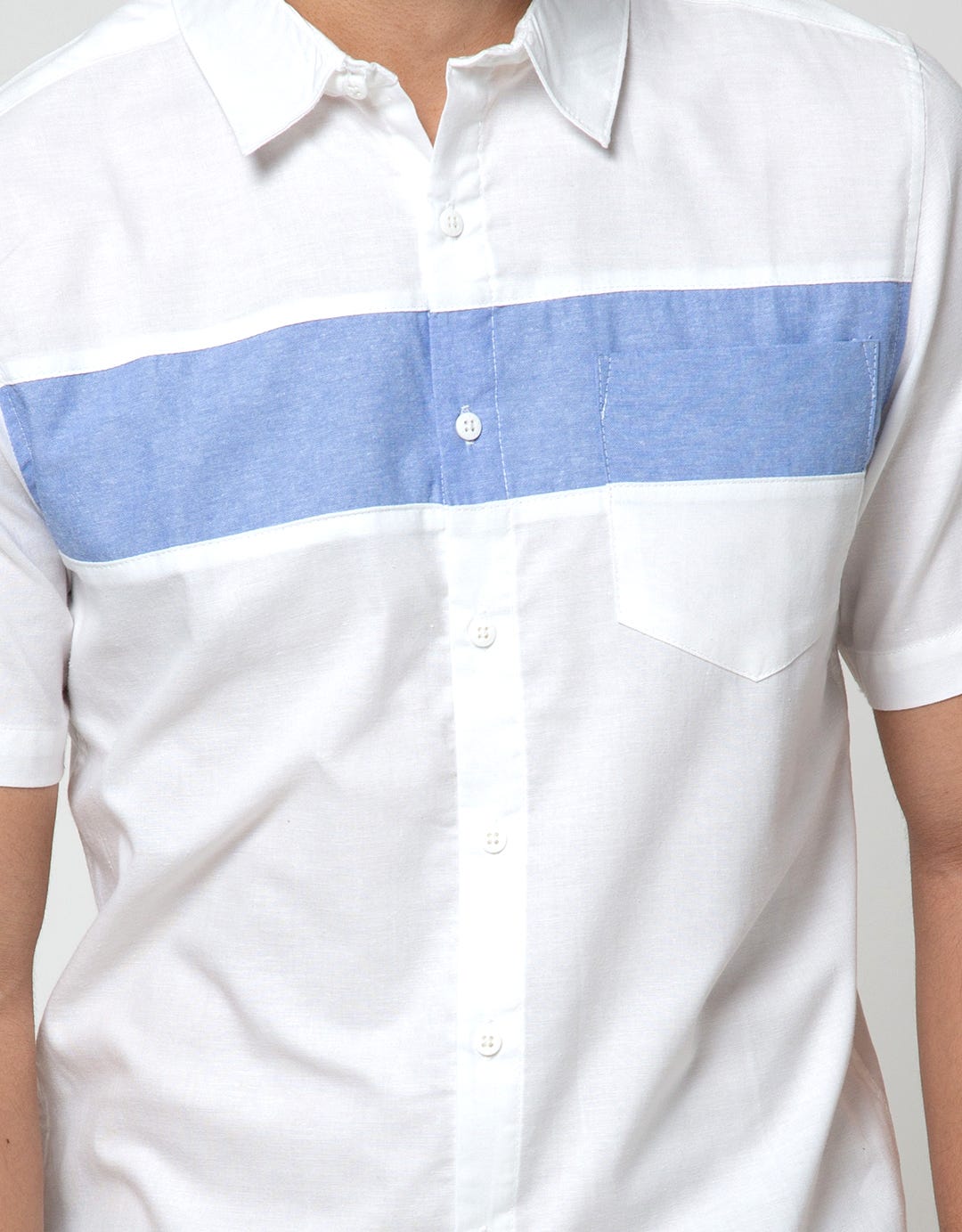 Details Short Sleeve Shirt Chambray Cut N Sewn