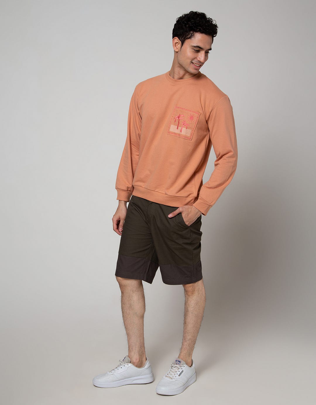 Details Sweatshirt Jumper Embro On Pocket