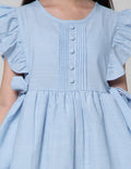 Kidz Too Short Sleeve Midi Dress Plisket Kancing