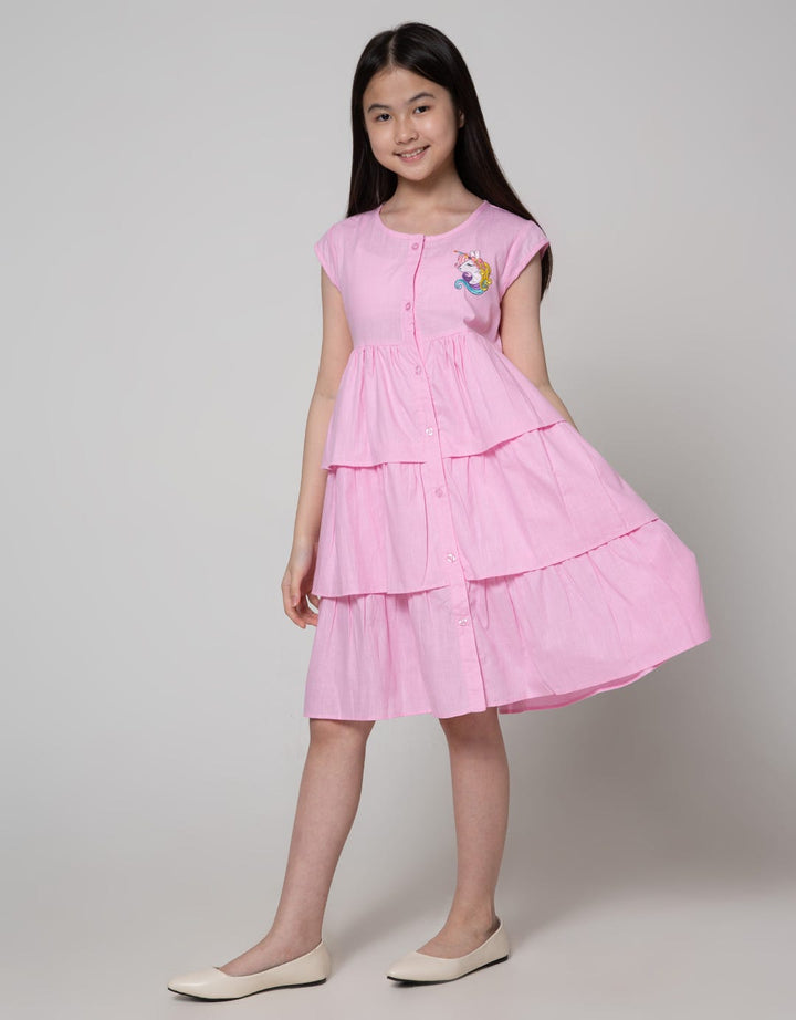 Kidz Too Trilayered Unicorn Midi Dress