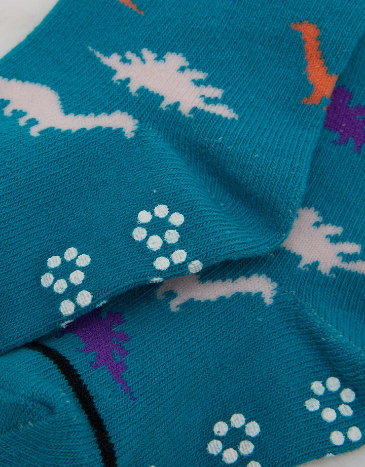 Pipiniko Socks Boys Dino Print Anti Slip 2