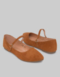 Nevada Sling Ballerinas Buckle Sepatu Flat