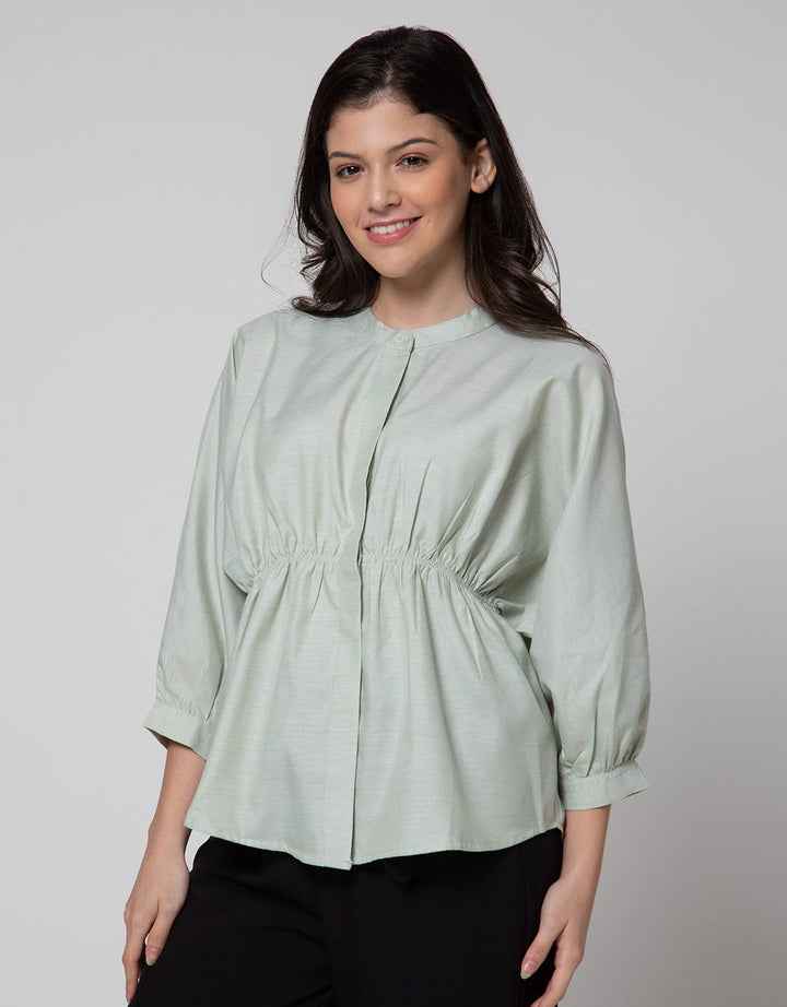 Details Shanghai Collar Blouse Wanita