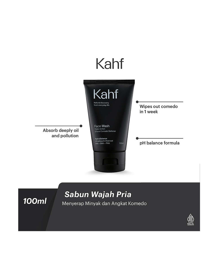 Kahf Triple Action Oil and Comedo Defense Face Wash 100 ml