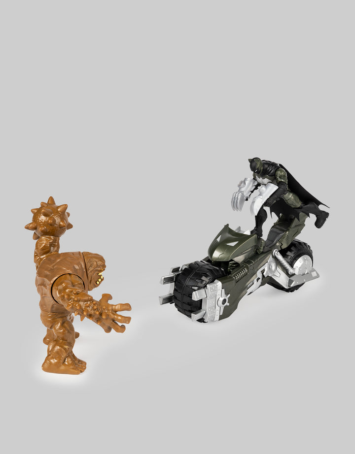 Bandai Batcycle Batmoto Vehicle and Clayface 4 Inch Figure
