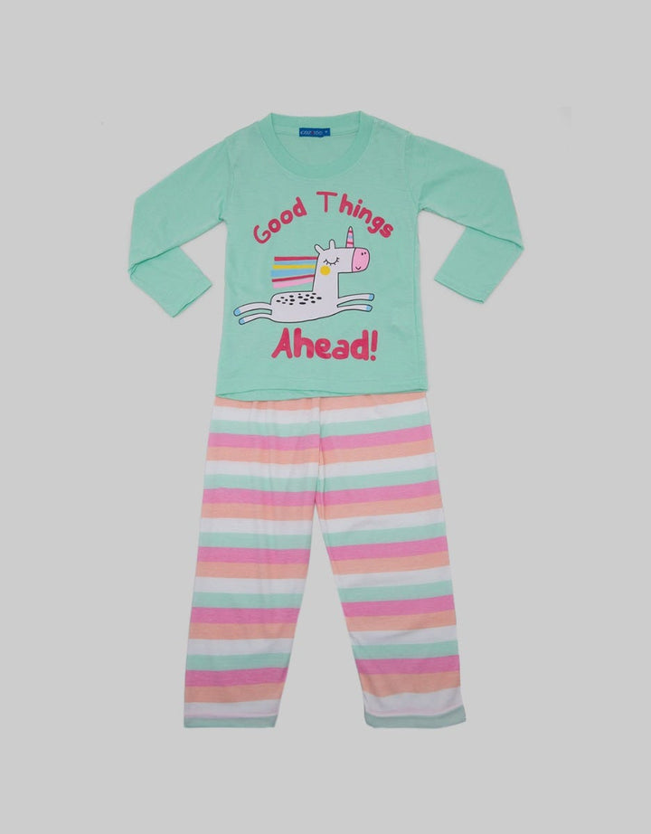 Kidz Too Top-Bottom Set Sleep Wear Unicorn Salur