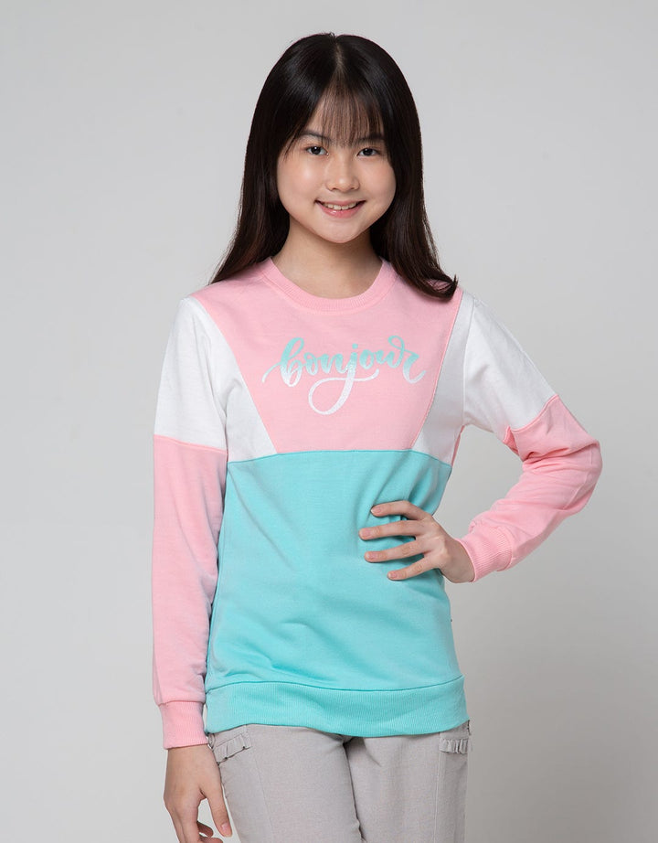 Nevada Bonjour Print Girls Sweater
