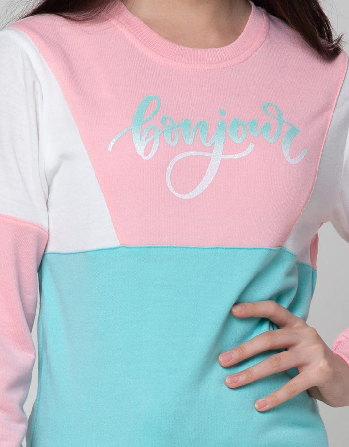 Nevada Bonjour Print Girls Sweater
