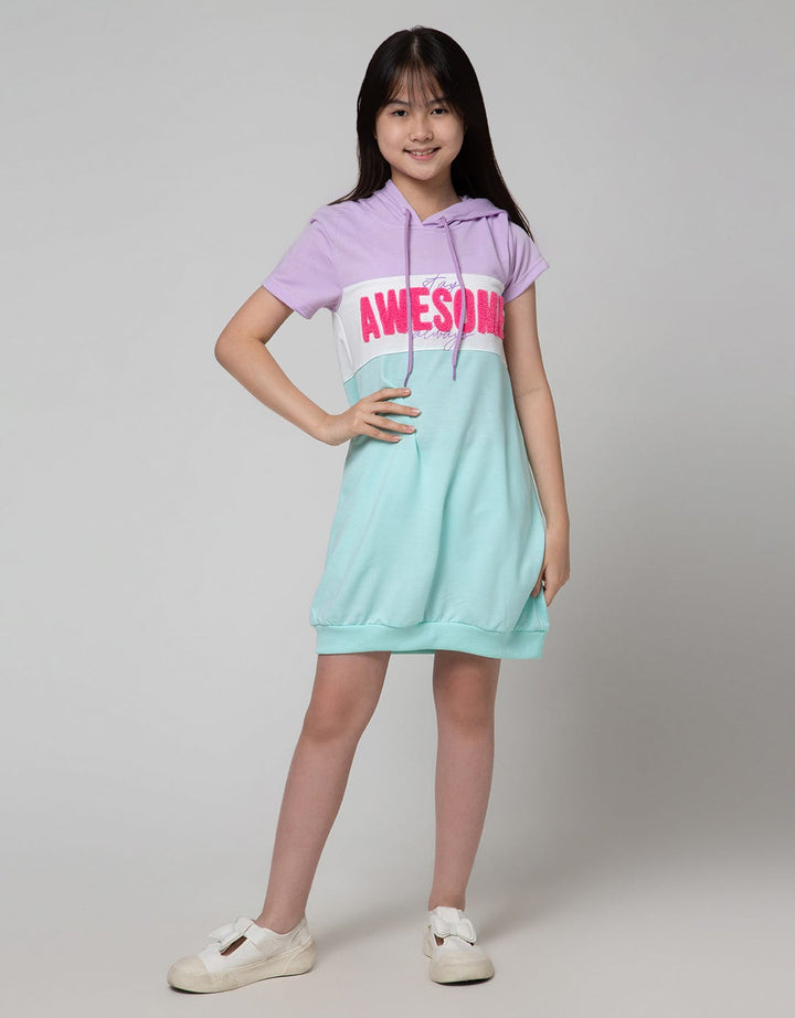 Nevada Short Sleeve Midi Dress Hoodie Bordir Handuk Awesome