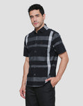 Cardinal Check Print Kemeja Pria