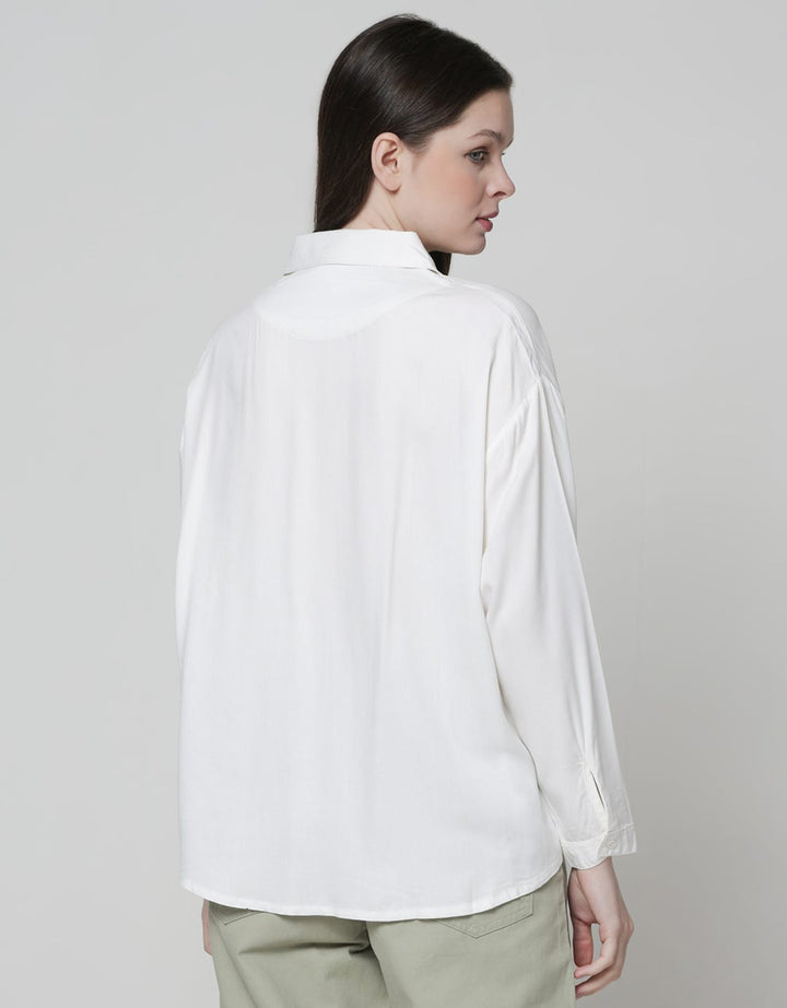 Nevada Long Sleeve Shirt Top Oversize With Pocket