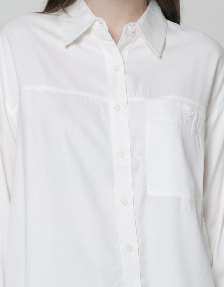 Nevada Long Sleeve Shirt Top Oversize With Pocket
