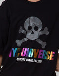 Nevada Short Sleeve Oversized Skull Hologram T-Shirt