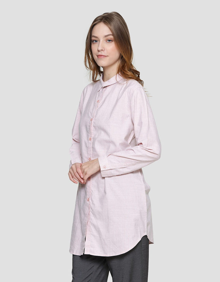 Cardinal Femme Linen Text Kemeja Wanita