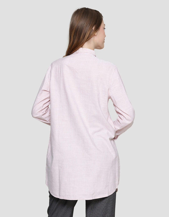 Cardinal Femme Linen Text Kemeja Wanita