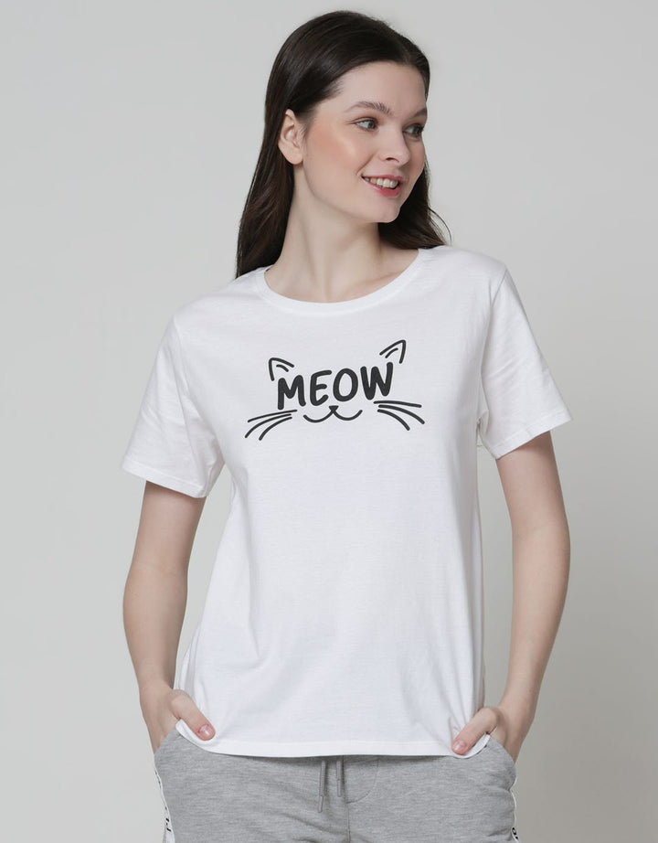 Nevada Short Sleeve T-Shirt Solid Meow