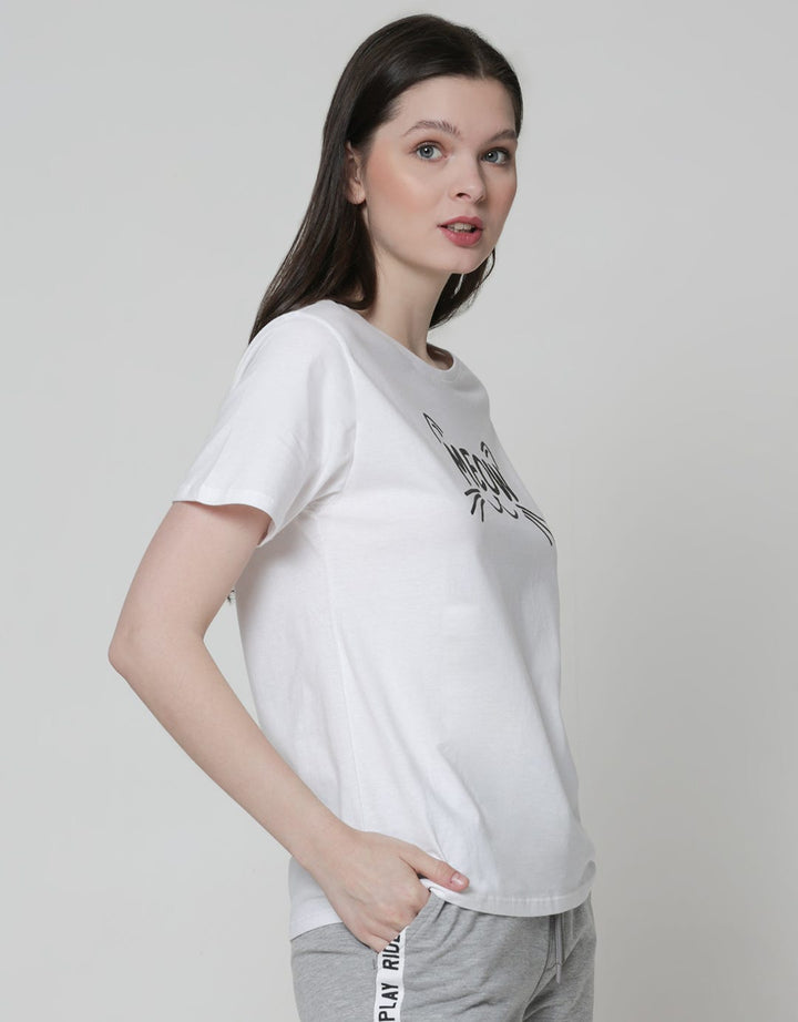 Nevada Short Sleeve T-Shirt Solid Meow