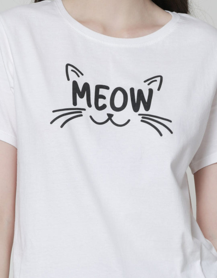 Nevada Short Sleeve T-Shirt Solid Meow