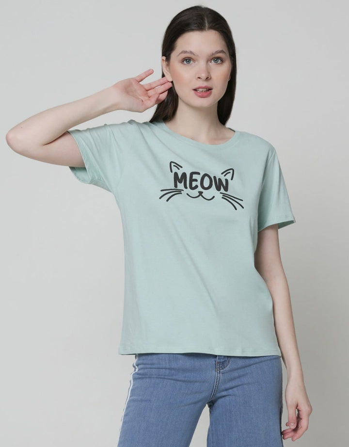 Nevada Short Sleeve T-Shirt Solid Meow