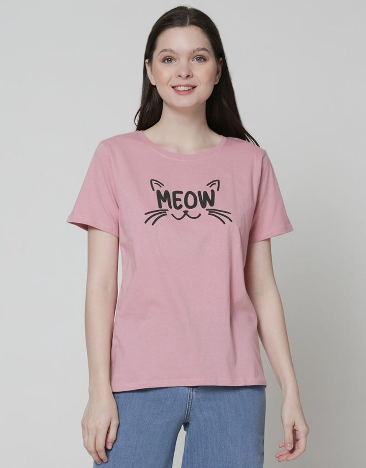 Nevada Short Sleeve T-Shirt Solid Meow