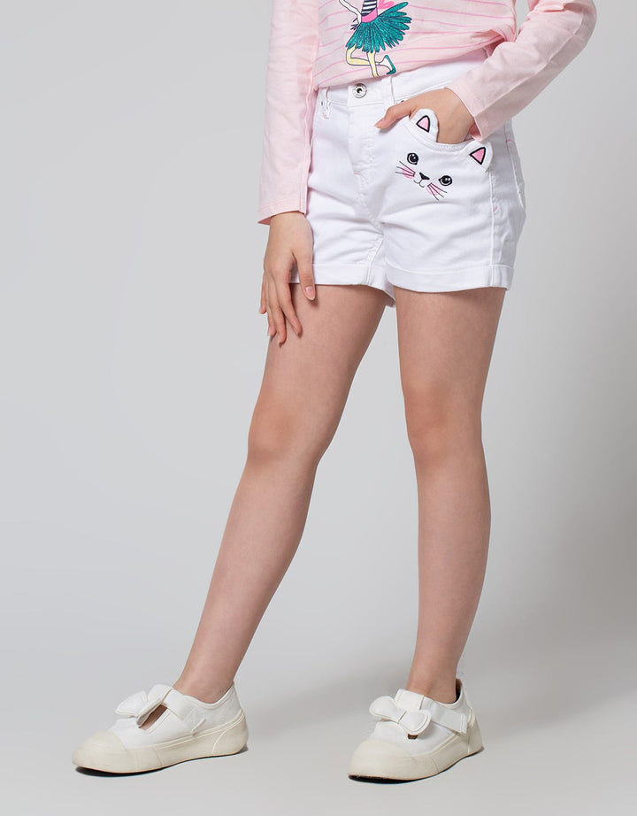 Cardinal Kids Girl Cat Pocket Short Pants