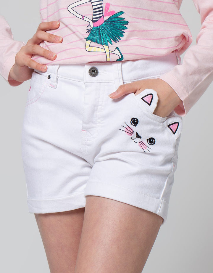 Cardinal Kids Girl Cat Pocket Short Pants