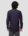 Cardinal Formal Full Print Stripe Kemeja Pria