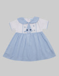 Pipiniko Newborn Girls Short Sleeve Midi Dress Anchor