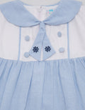Pipiniko Newborn Girls Short Sleeve Midi Dress Anchor