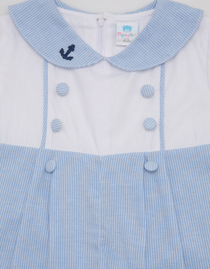 Pipiniko Newborn Boys Romper Anchor