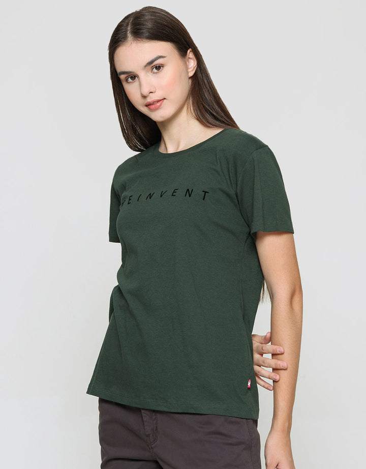 Cardinal Reinvent Print Kaos Casual Wanita