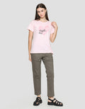 Cardinal Love Heart Print Women's Casual T-Shirt