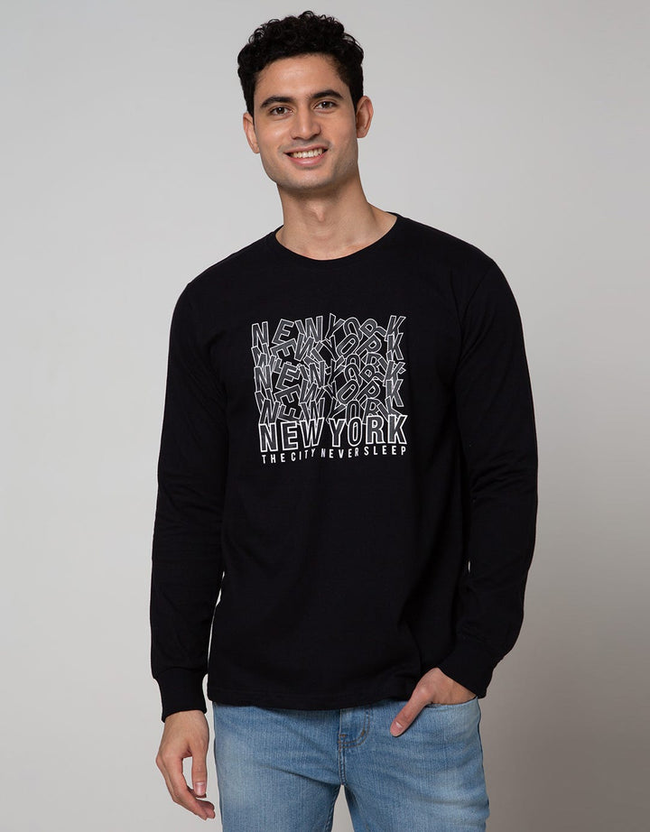 T Zone Long Sleeve T-Shirt  Print City Newyork