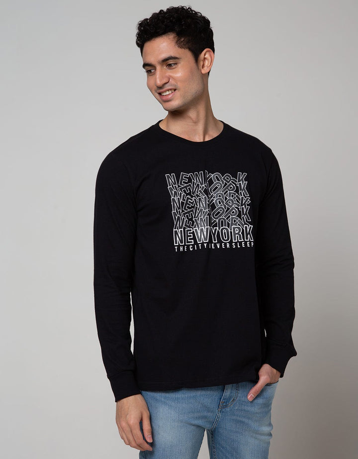 T Zone Long Sleeve T-Shirt  Print City Newyork