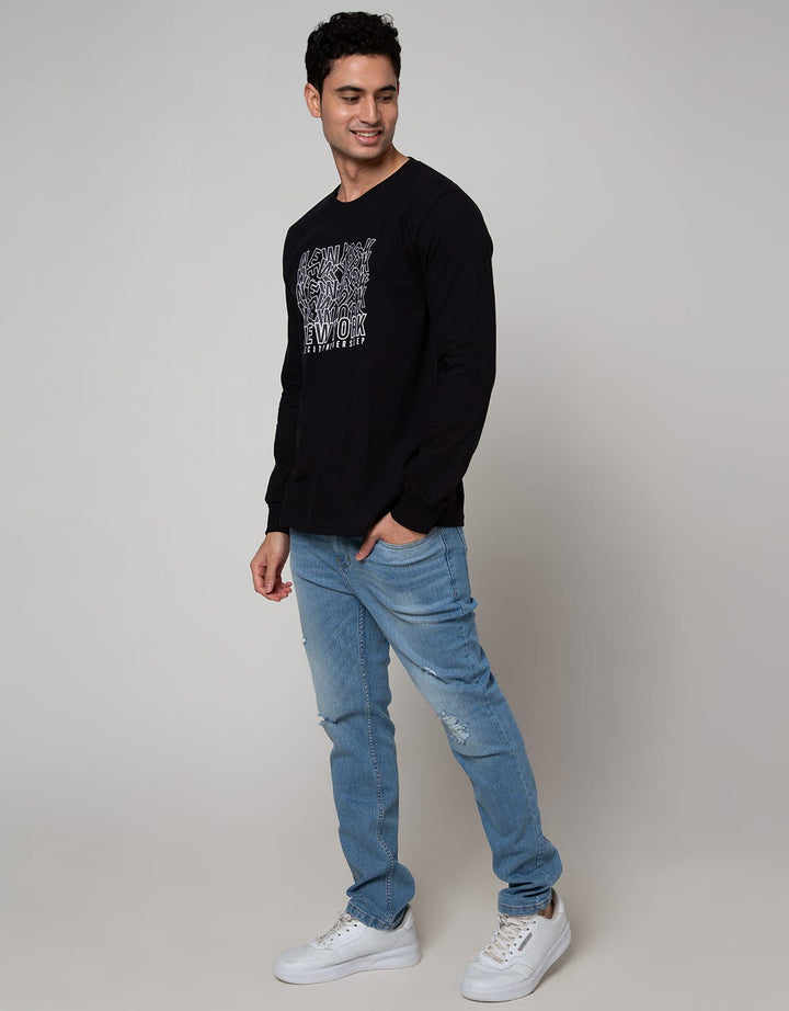 T Zone Long Sleeve T-Shirt  Print City Newyork