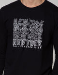 T Zone Long Sleeve T-Shirt  Print City Newyork
